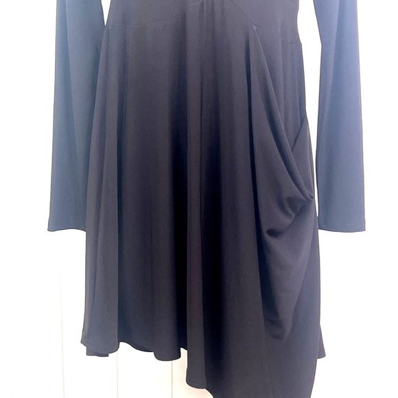 Sympli SZ 8 Mini Brown V neck Dress with Large Front Pocket - Picture 3 of 5